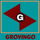 Grovingo logo, AI, Webhosting, technology product and services