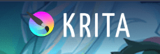 Abstract image of a painted circle or paintball showing a text written as KRITA