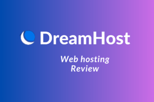 Abstract image of DreamHost web hosting review.